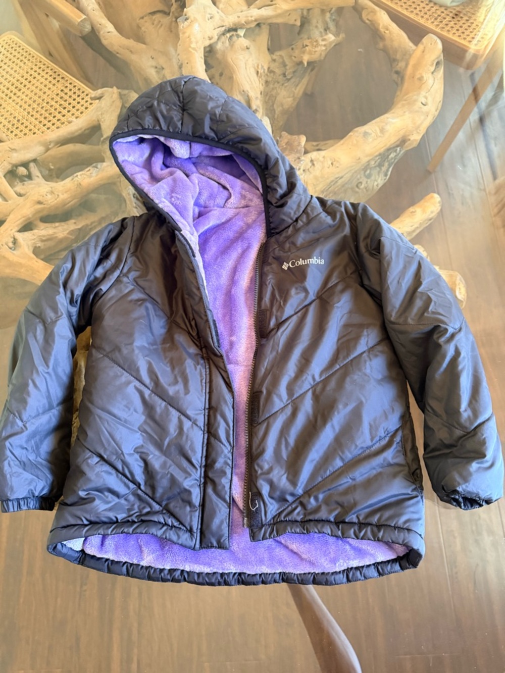 Columbia girls jacket reversible size small